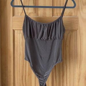 Brown Spaghetti Strap Bodysuit Misguided